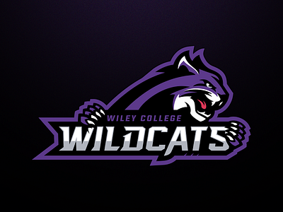 Wiley College Wildcats Logo animal attack bobcat college logo lynx mascot matthew doyle school sports wildcat wildcats