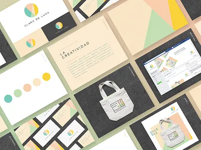 Branding Claro de Luna bag branding business card colors facebook logo post