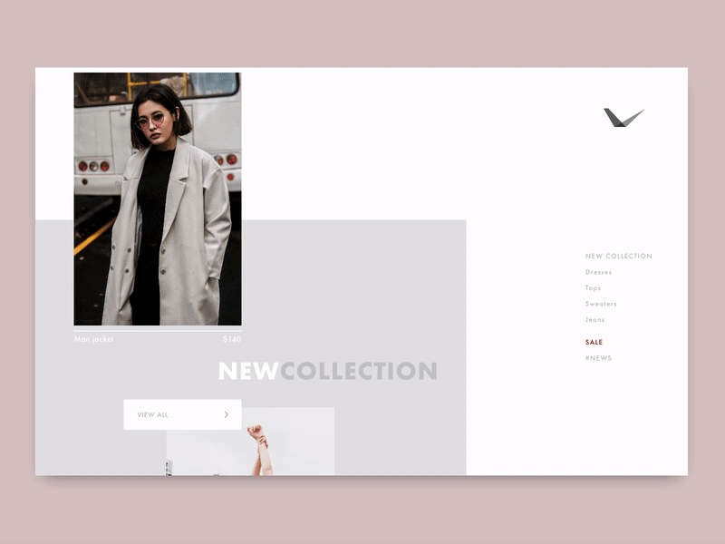 Online store landing animated landing clothes fashion homepage invision studio landing online store shop landing ui ux