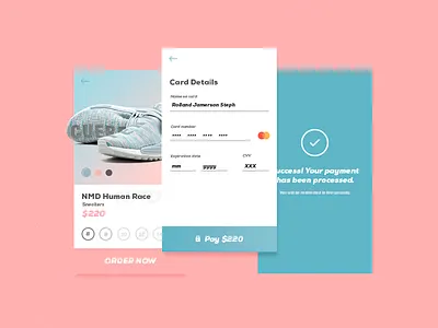 Checkout 002 app checkout cotton candy credit card dailyui page product ui ux