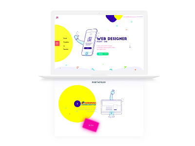 Web personal concept colors dribbble interface jose landing mancera minimal personal sketch ui ux web