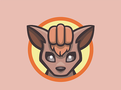 037 Vulpix badge collection icon illustration kanto logo mascot patch pokédex pokémon series vulpix