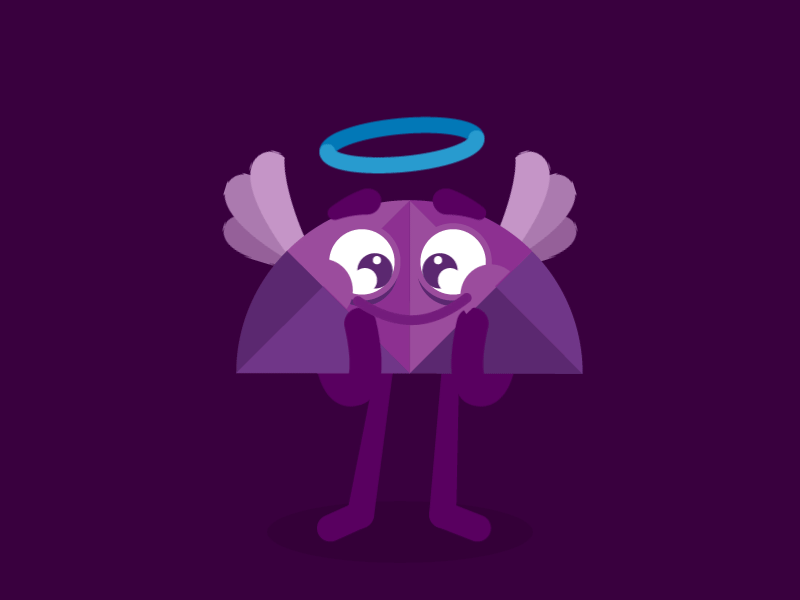 angel angle branding cartoon expression face expression friendly friendly fun gif identity illustration mascot character motion