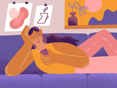 Day Off editorial heat heatwave illustration ipad procreate summer