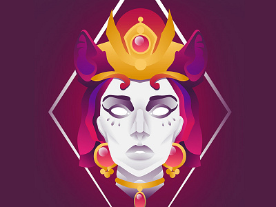 Flat Portrait 2d art colorful creative gradient illustration nrg nrgarthouse portrait woman