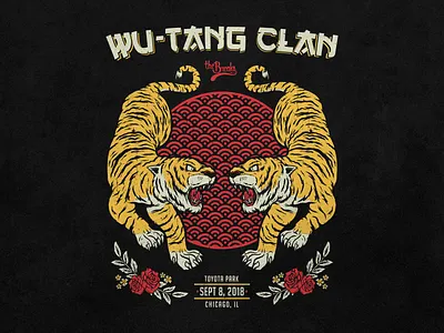 Wu-Tang Clan chicago flower hiphop oriental rap tiger vector wutang wutangclan