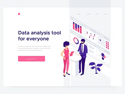 Leading analysts brainstorming characters colourful creativity isometric svov teamwork