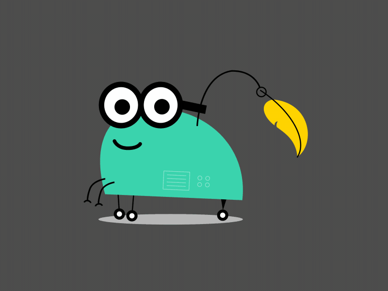 Q, the lottie robot animation character lottie ui