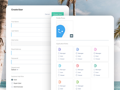 Web App - Create User - page layout, form layout application settings create user form ui profile pic default user creation web app