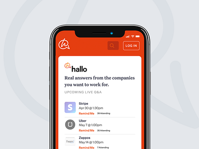 Hallo for Mobile Web iphone mobile ui ux