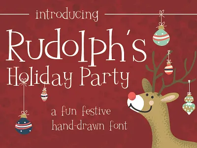 Rudolph's Holiday Party Font christmas font halloween holiday reindeer rudolph santa slab serif winter xmas