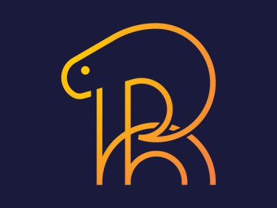 R Ram Monoline Logotype golden ratio horn logotype minimalism minimalist monoline r ram sheep