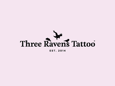 Three Ravens Tattoo brand branding graphicdesign identity logo logotype serif typeface typography