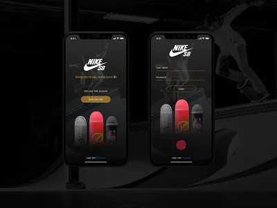 First #dailyui #001 daily ui nike sb skateboarding