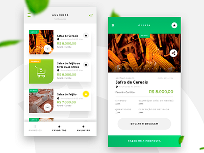 BolsaAgro - APP agrobusiness app colors design ui ux