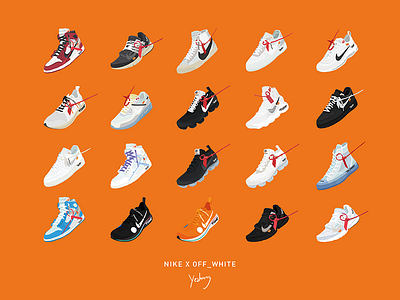 Sneakers-OFF_WHITE x NIKE fasion illustration sneakers