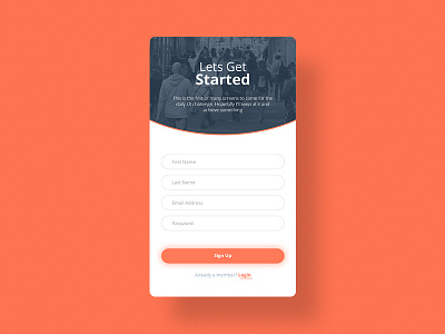 Daily UI Challenge 001 - Sign Up Form 001 app challenge daily ui login sign up ui ux