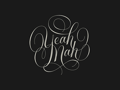 Yeah, Nah calligraphy flourish hand lettering lettering script vector workshop