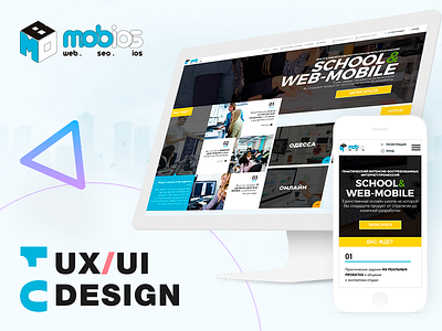 MobiOS School & Web-Mobile courses creative design homepage methods mobios school ui ukraine ux web website