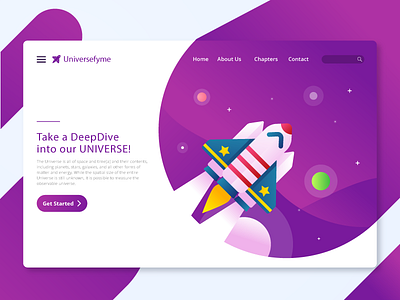 Universefyme - DeepDive into Universe clean cloud graphic illustration minimalism motion travel uiux universe website white