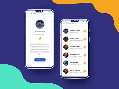 Profile detail and list iphone x ui