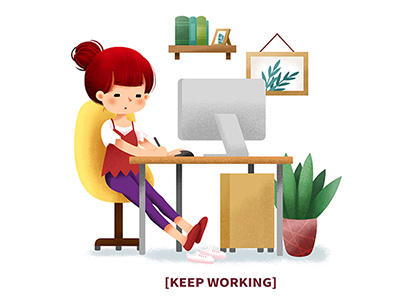 Keep working alone girl keep work