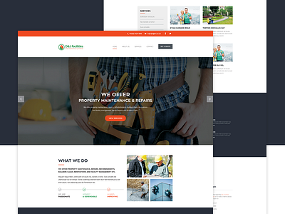Maintenance Repair Website Concept bootstrap corporate homepage html css landing page maintenance mobile apps repair website ui ux web design website wordpress