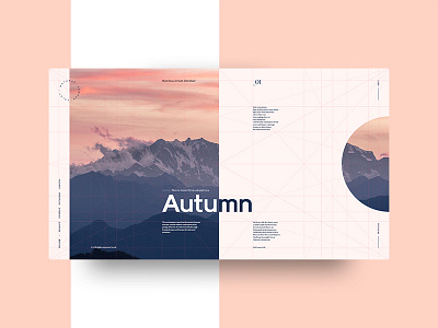 Autumn autumn colors concept grids interaction landing layout mountain seasons template ui website