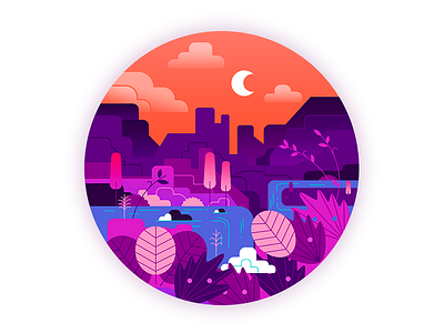 The scenery illustrations