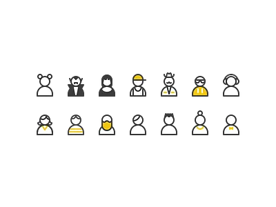 Tiny characters avatars characters illustration microsoft ms powerbi sketchapp vector