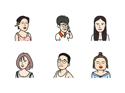 我的同事们 ai 人物 插图