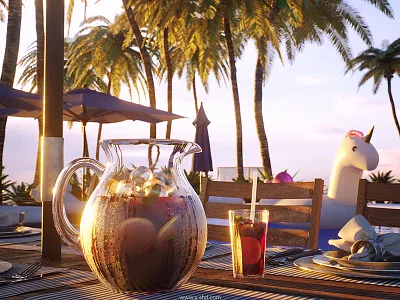 Summer Unicorn 3d 3dsmax corona inflatable render unicorn