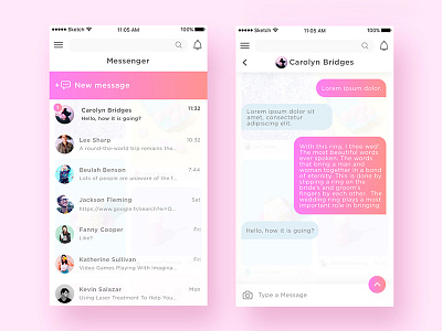 Messenger Picture design message messenger ui ux
