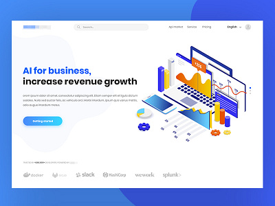 Ai landing page ai business landing page website