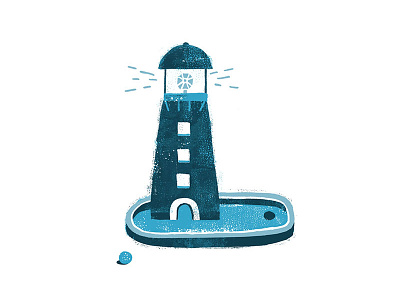 Mini Golf drawing golf grunge illustration nautical