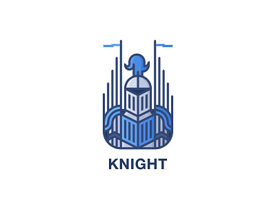 Knight Logo - Day 52 army flag honor kingdom knight last spark leader line logo one day one logo outline war