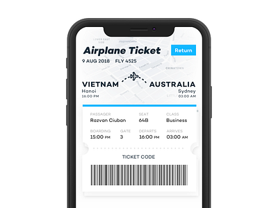 Airplane travel ticket airplane airport design iphone iphone x mobile plane ticket ui ux