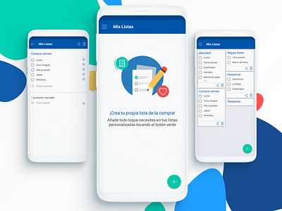 My lists app cards design empty page illustration list material design shopping list sketch ui ux