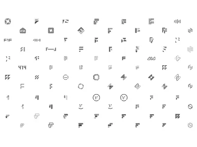 F - 414 1 2018 4 branding f identity logo logos marks sign