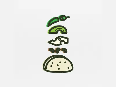 Tacode - Simple Taco beans icon spicy taco tortilla