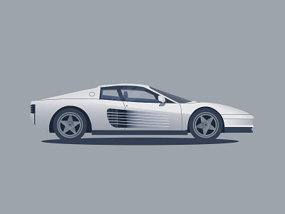 White Ferrari blonde car ferrari frank ocean testarossa white ferrari