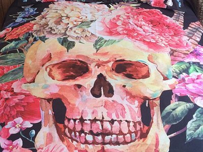 Skull Flower Bedding skull flower bedding