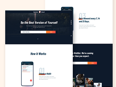 Dopamine Biscuit Website app landing page ui uiux ux website