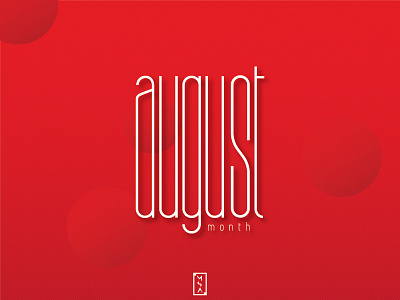 august month poster tipography