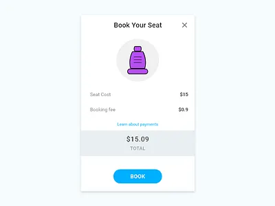 Booking a Seat UI adobexd book booking flatdesign ui ux