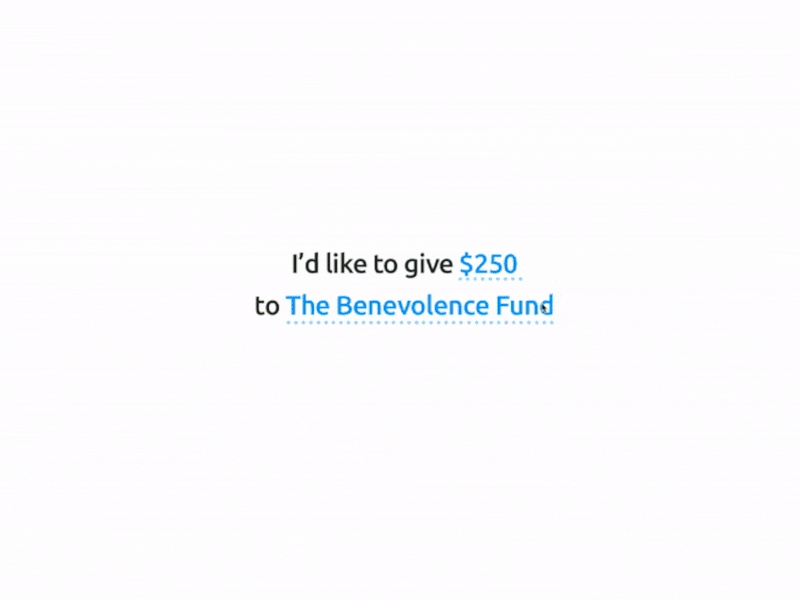 Fun-raising Page animation button form giving impact motion natural language payments responsive ui ux web