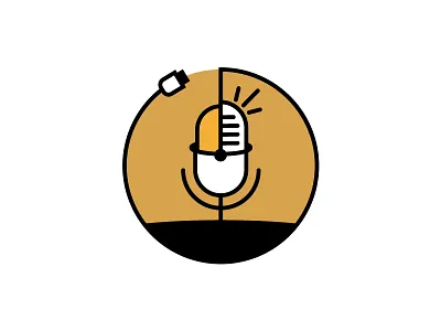 Esports Roundtable Podcast Logo badge esports illustration logo microphone mouse podcast