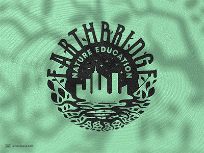 Earthbridge Emblem earth education emblem illusion magic mirage nature surreal