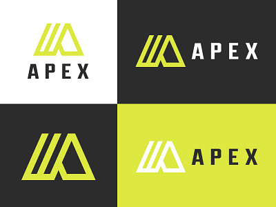 Apex Option a active athletic brand identity logo orientation symbol type typography