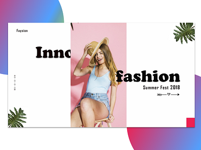 Fashion background collection dress dribbble fashion interaction landing minimalistic model motion summer theme